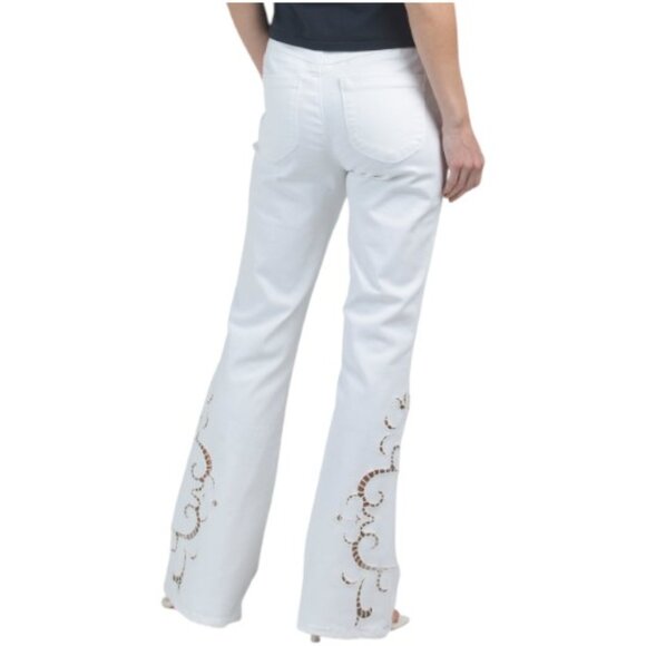 DEMOCRACY Eyelet Flare Jeans - Picture 3 of 3